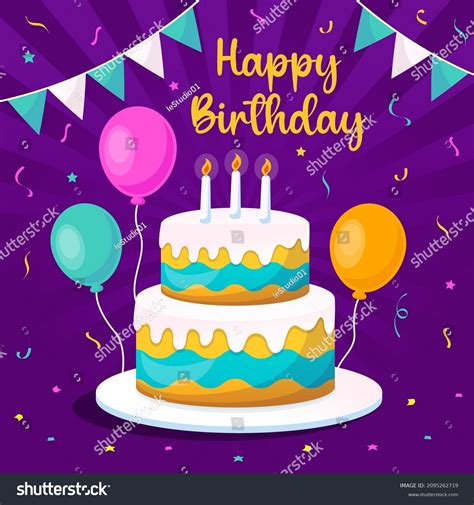 Birthday Cake Logo Design Template Stock Vector Royalty Free