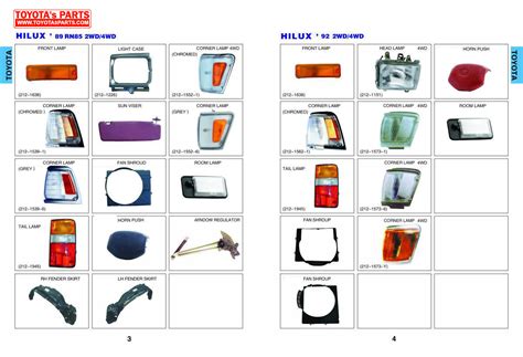 Toyota part number catalogue