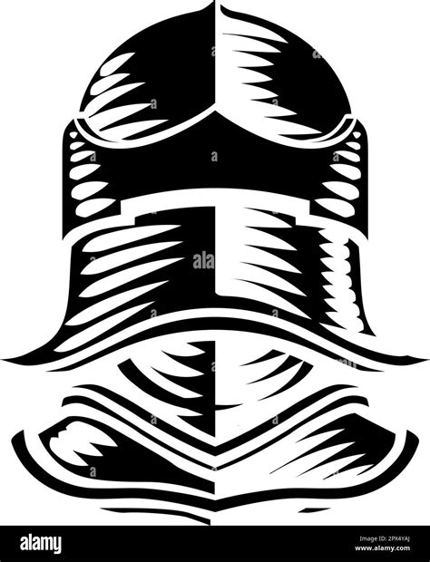 Knight Helmet Armor Helm Medieval Vintage Woodcut Stock Vector Image