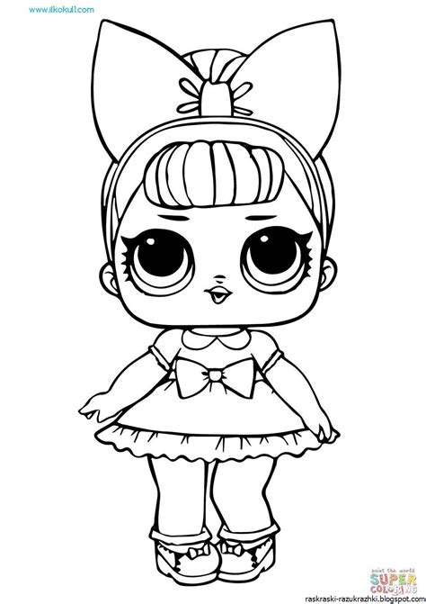 Кукла Лол Раскраска Бесплатная