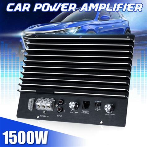 12v 1500w Car Audio Power Amplifier Subwoofer Powerful Bass Car