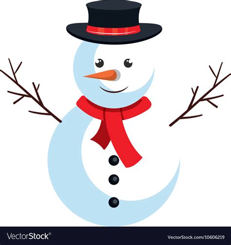 Snowman christmas symbol Royalty Free Vector Image