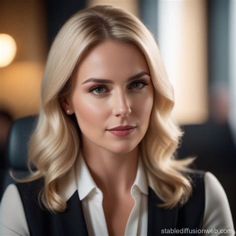 Blonde Woman Quality Manager Stable Diffusion Online