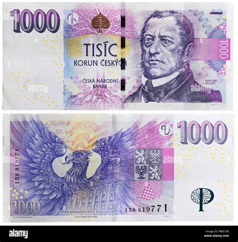 1000 Czech Korun Banknote Frantisek Palacky Czech Republic 2008