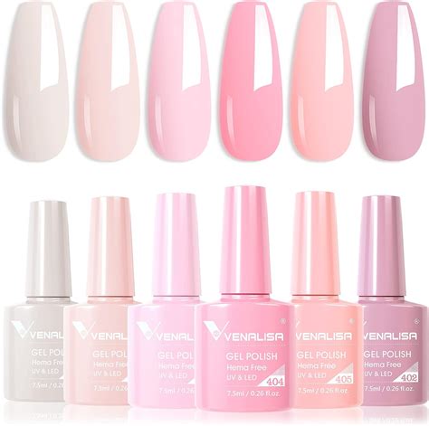 Venalisa Pcs Lot De Vernis Gel Semi Permanent Transparent Rose Naturelle Tones Nude Naturel