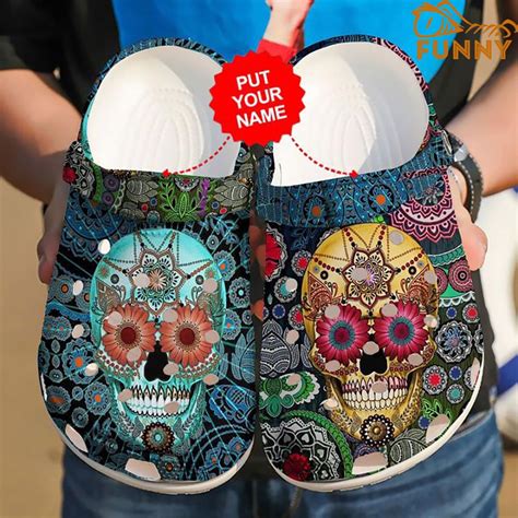 Custom Sugar Skull Crocs Shoes Discover Comfort And Style Clog Shoes