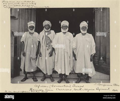 Four Hausa Gun Carriers Of The South Nigerian Regiment By Sir John