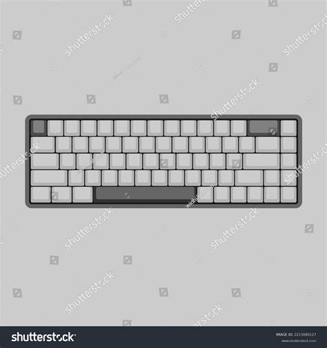 Mechanical Keyboard Vector Grey Keyboard Gaming Stock Vector (Royalty ...
