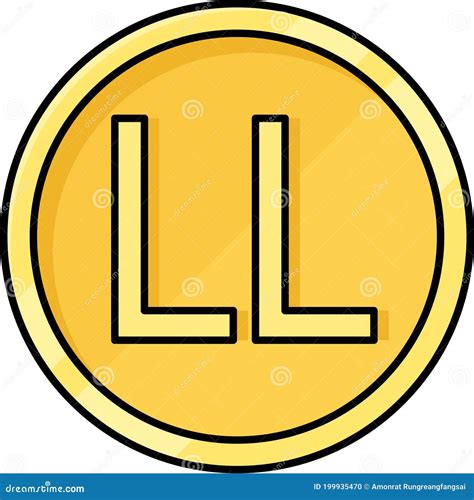 Lebanese Pound Coin Icon Currency Of Lebanon Stock Vector