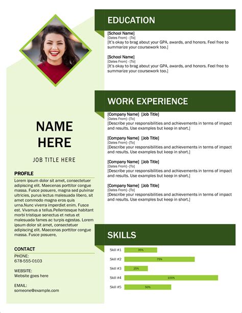 Free Modern Resume Templates Microsoft Word Printable Templates