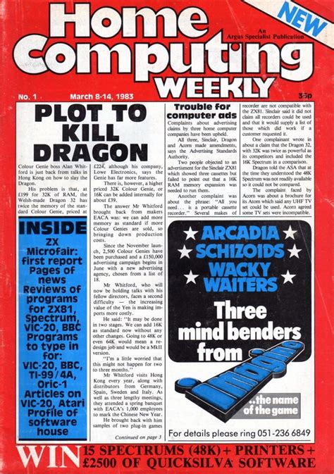 Image - Home Computing Weekly Issue 1.jpg | Magazines from the Past ...