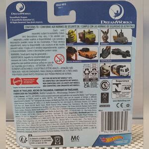 Mattel Toys Hot Wheels Character Cars Toothless Dragon Dreamworks