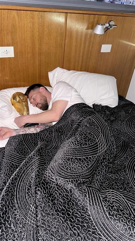 Messi Sleeping With Fifa 2022 Trophy Artofit