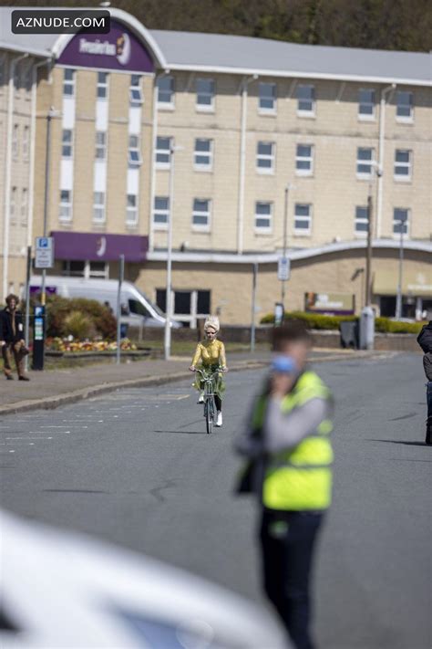 Maisie Williams Sexy Rides Bike During Filming Of Sex Pistols Tv Series Aznude