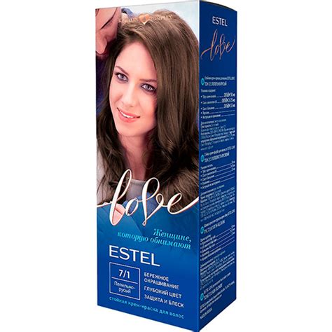 Крем-краска для волос «Estel» Love, тон 7/1, пепельно-русый купить в ...