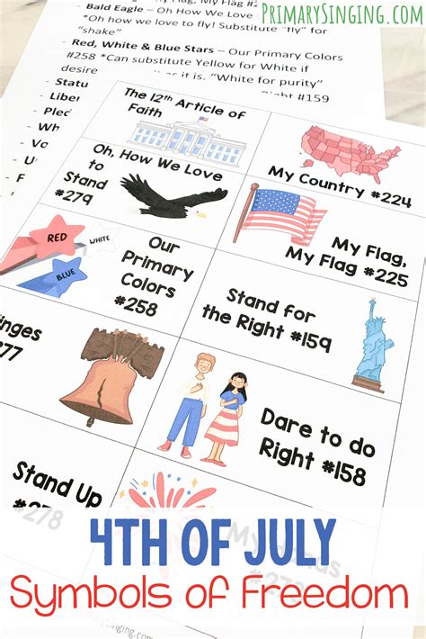4th Of July Symbols Of Freedom Primary Singing