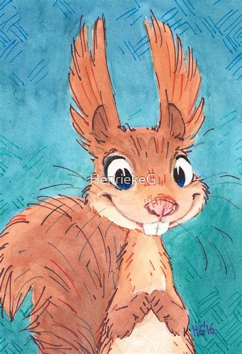 Red Squirrel By Henriekeg Redbubble