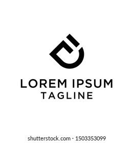 Fd Logo Design Template Vector Stock Vector (Royalty Free) 1503353099 ...