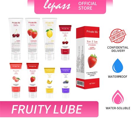 Lepass Edible Fruit Flavored Lubricant Water Based Oral Sex Liquid Lube Toys For Men Shopee