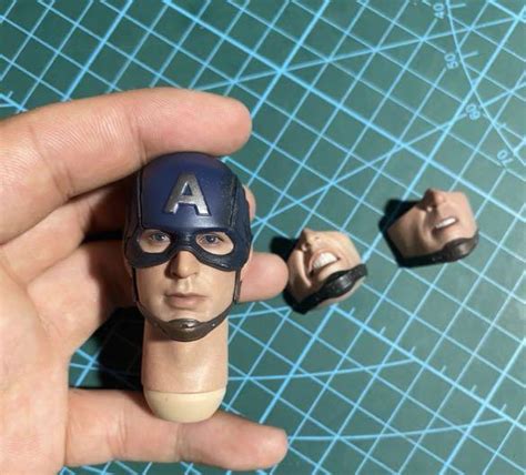 Free Local Postage Marvel Avengers End Game Hot Toys Scale Mms Captain America Helmeted