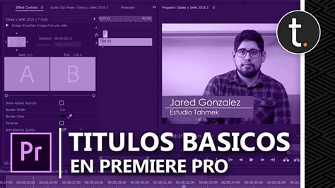 C Mo Hacer T Tulos Textos Y Gr Ficos En Premiere Pro Tutorial En