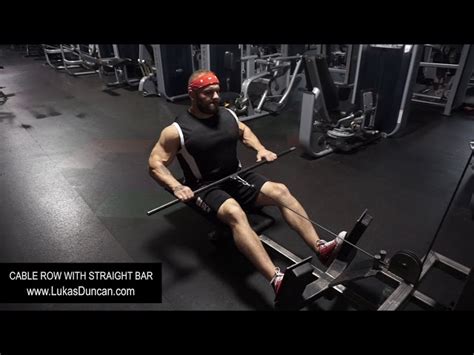Seated Straight Bar Cable Row