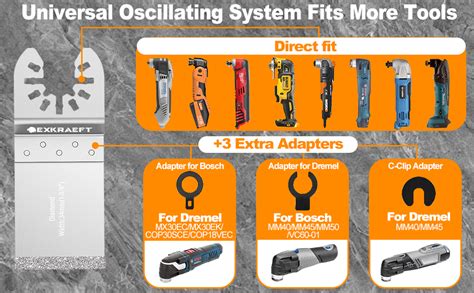 exkraeft pcs diamond oscillating multi tool blades  grout removal