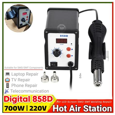 D Digital Mobile Hot Air Rework Station W Ac V Smd Smt Rework Station With Led