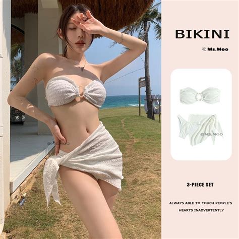 Đồ Bơi Nữ Bikini Gợi Cảm Ba Mảnh Đồ Bơi Ngày Lễ Du Lịch Ins Gợi Cảm Thời Trang Đi Biển Bikini Bộ