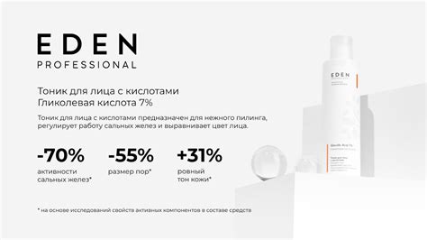 Тоник для лица с кислотами EDEN PROFESSIONAL - YouTube