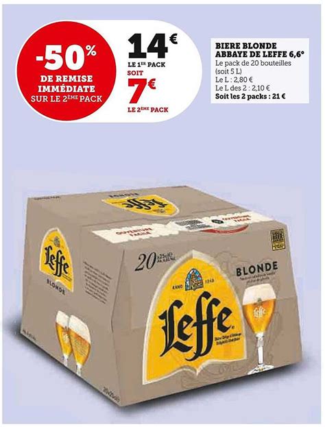 Promo Bi Re Blonde Abbaye De Leffe Chez Super U Icatalogue Fr