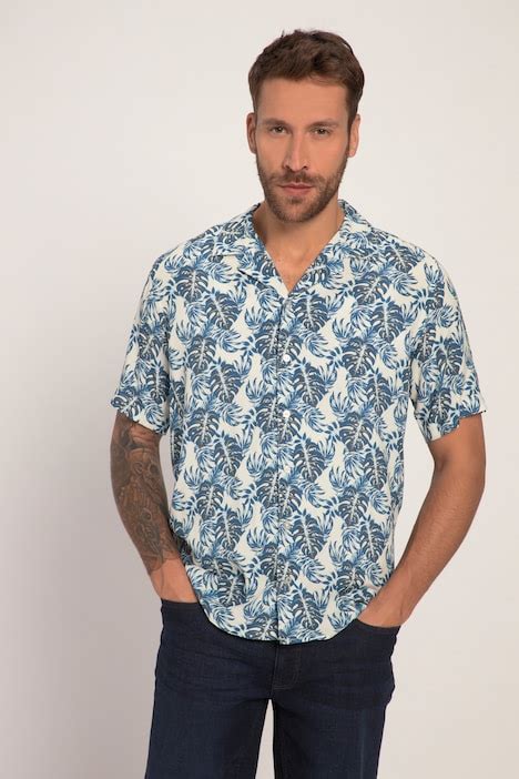 Chemise à manches courtes collection Beachwear Imprimé tropical et