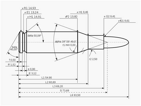 338 Lapua Magnum Dimensions Hd Png Download Kindpng