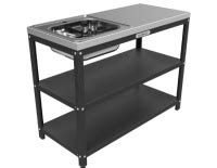 Купить стол металлический 112x50x85см с мойкой и столешницей из нерж ...