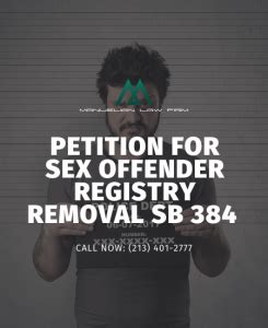 Petition For Sex Offender Registry Removal Sb Manuelian Law Firm