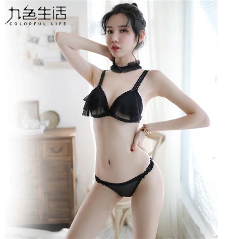 Sexy Lingerie Set Sleepwear Hot Erotic Bra Bikini Woman S Pajamas Sexy See Through Strappy