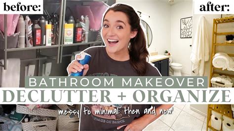 Messy To Minimal Bathroom Extreme Declutter Organize With Me