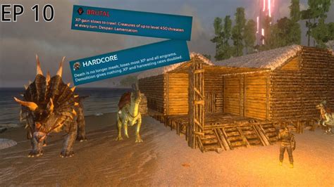 ARK Survival Evolved Mobile Hardcore Brutal EP 10 House Building YouTube