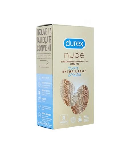 Durex Préservatif Nude XL Boite de 8 MonClubBeauté