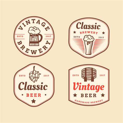Free Vintage Classic Beer Brewery Logo Template