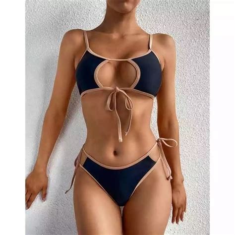 Swim Clearance Black Nude Keyhole String Pc Bikini Swimsuit Poshmark