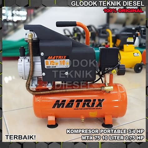 Jual Matrix Kompresor Angin 3 4 HP 10 Liter MTX 75 0 75 HP Air