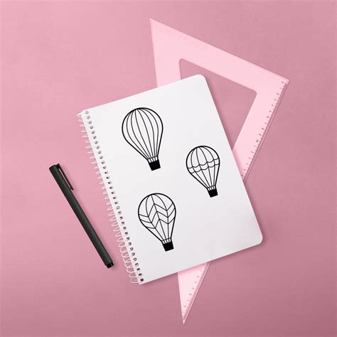 Hot Air Balloons Dxf Laser Cut Files Svg Files For Cricut Dxf Etsy