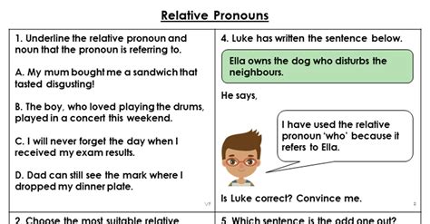 Free Year 5 Relative Pronouns Lesson Classroom Secrets Classroom