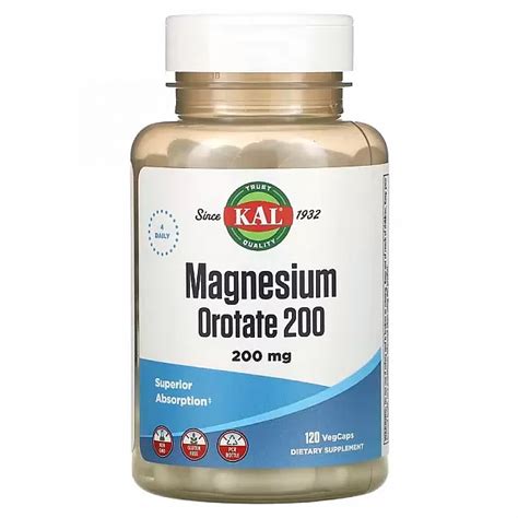 Оротат магния (Magnesium Orotate) 200 мг 120 капсул KAL Купить - Biovit.ua