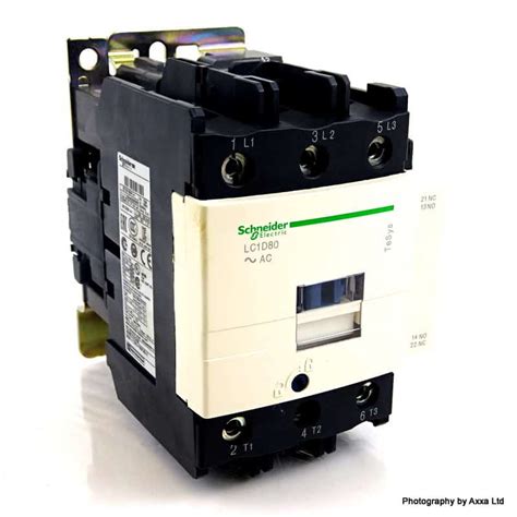 Contactor LC1-D80U7 Schneider 37kW 240VAC 044309 LC1D80U7 - Axxa ...
