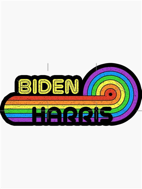 LGBT LGBTQ Joe Biden Kamala Harris Rainbow Gay Pride Sticker For Sale By Aronia Redbubble