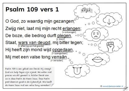 Psalm 109 Vers 1 Kleurplaat Bijbels Opvoeden Nl