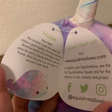 Squishmallows Toys 8 Squishmallow Hallie The Narwhal Poshmark