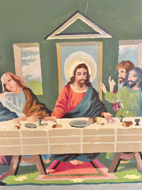 Vintage The Last Supper Paint By Number Craft Master Oil Painting